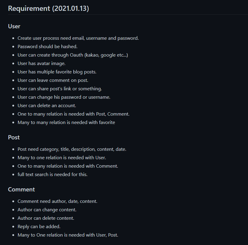 requirement